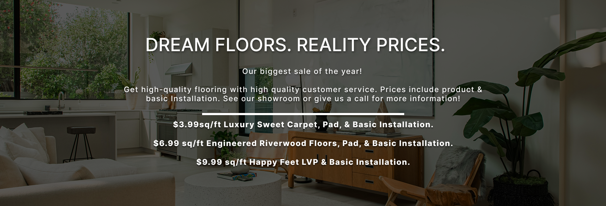 Dream floors, Reality prices sale! at Carpets plus colortile of Bozeman